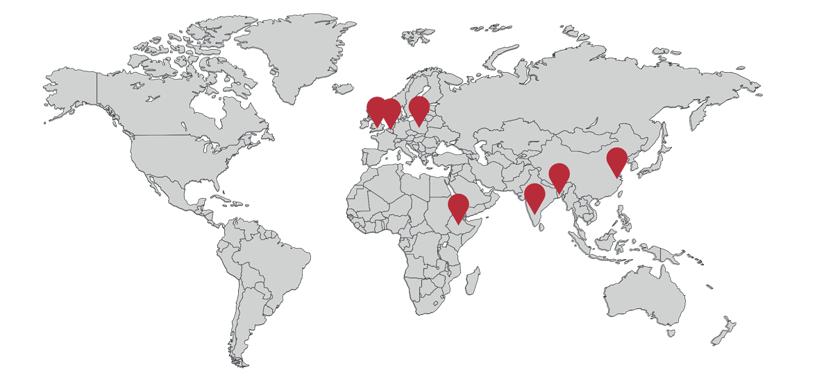 Beconnected Industrial - World map Erve Group