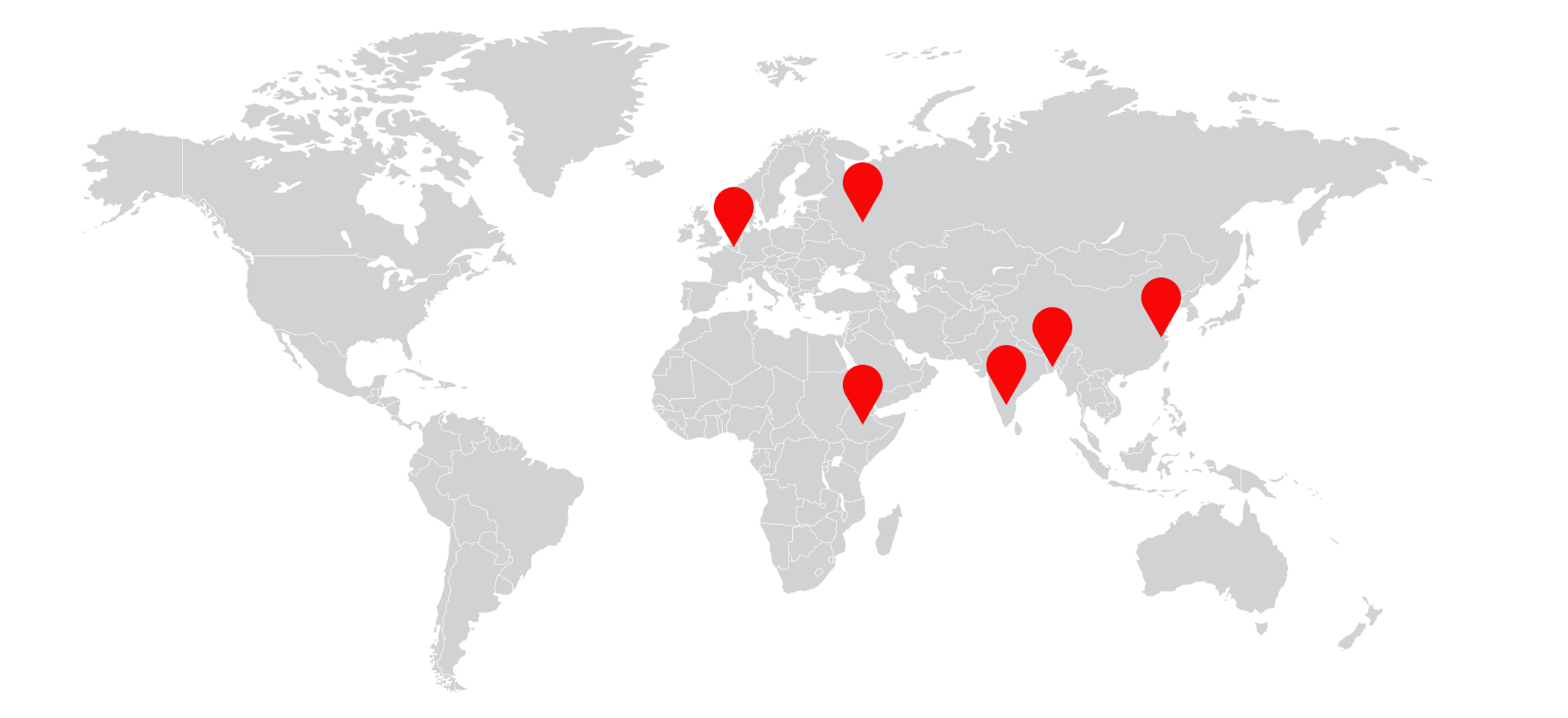 World map Erve Group World map Erve Group